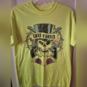 Yellow Graphic T-Shirt Guns N' Roses Size M